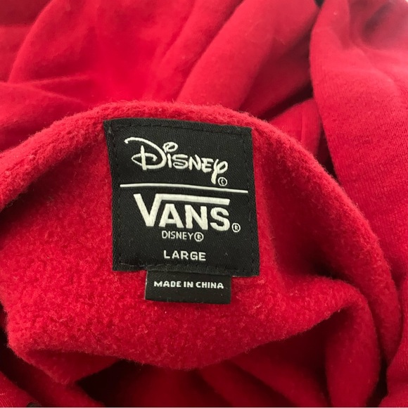 VANS X DISNEY Red Mickey Mouse Graphic Hoodie L - Picture 6 of 10